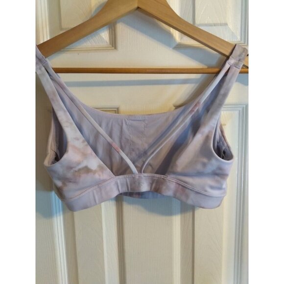 Athleta Sports Bra Gray Tie Dye Pullover Sz M - Picture 3 of 5